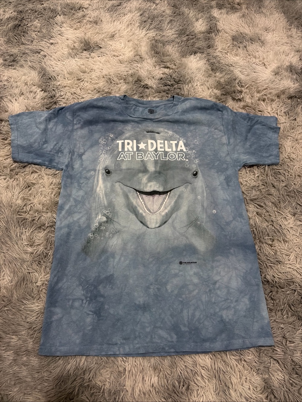 Tri Delta grey tie dye shirt The mountain Men's Blue and Grey